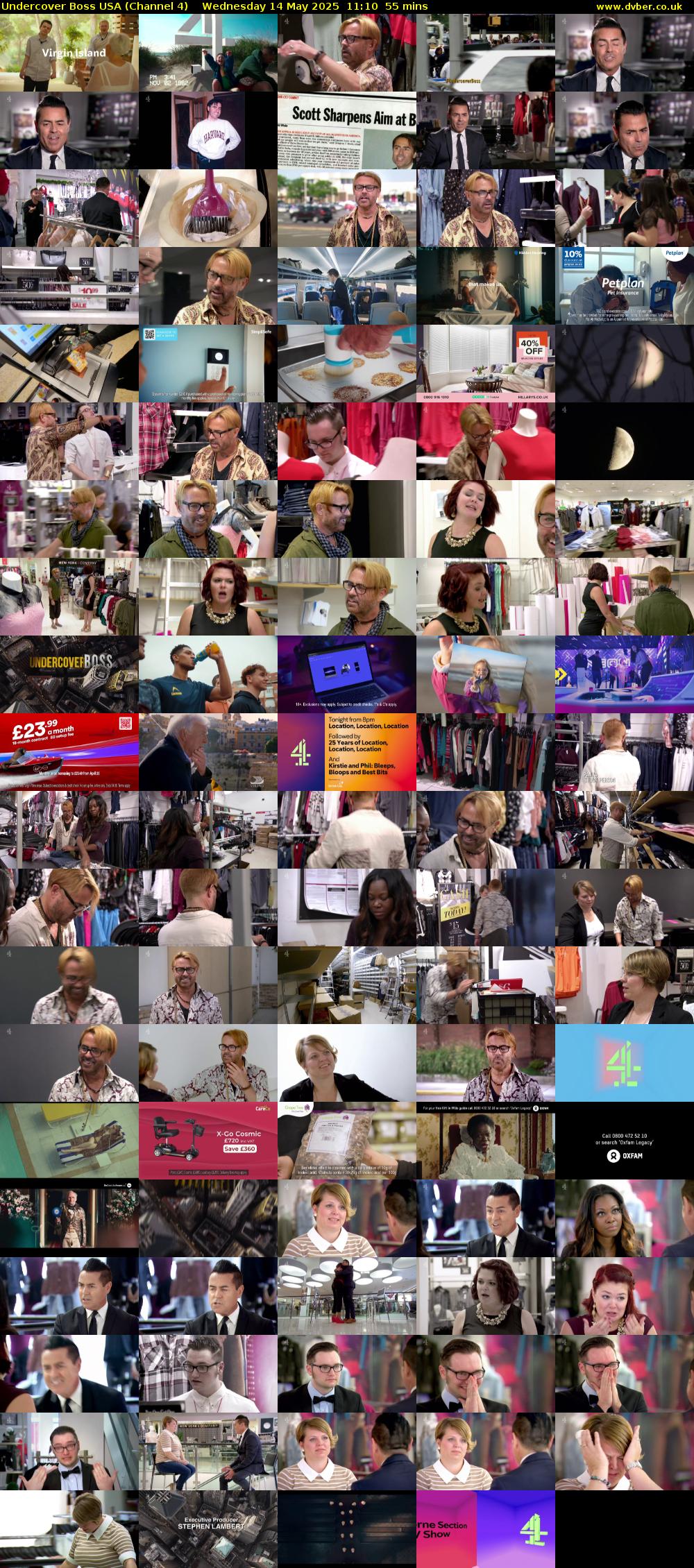 Undercover Boss USA (Channel 4) Wednesday 14 May 2025 11:10 - 12:05