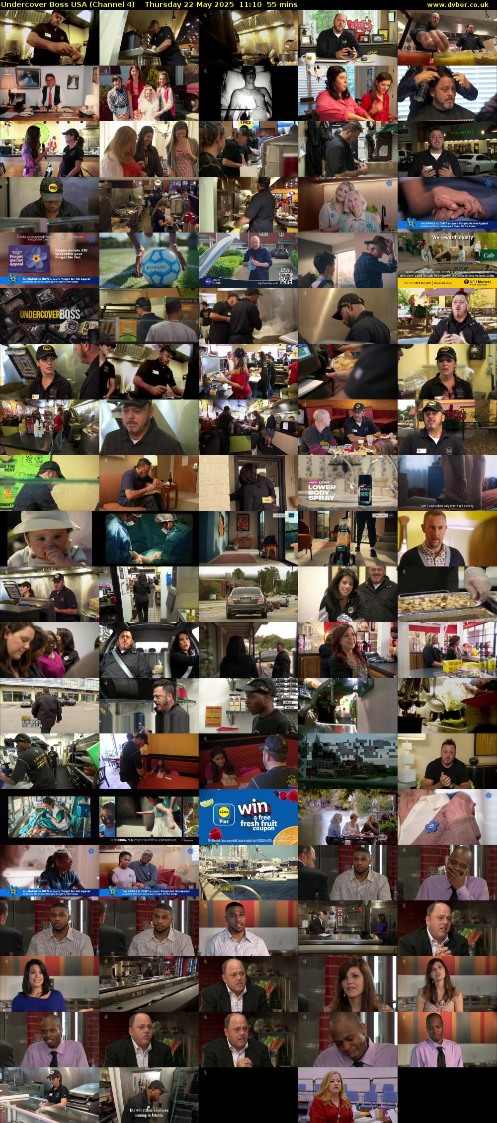 Undercover Boss USA (Channel 4) Thursday 22 May 2025 11:10 - 12:05