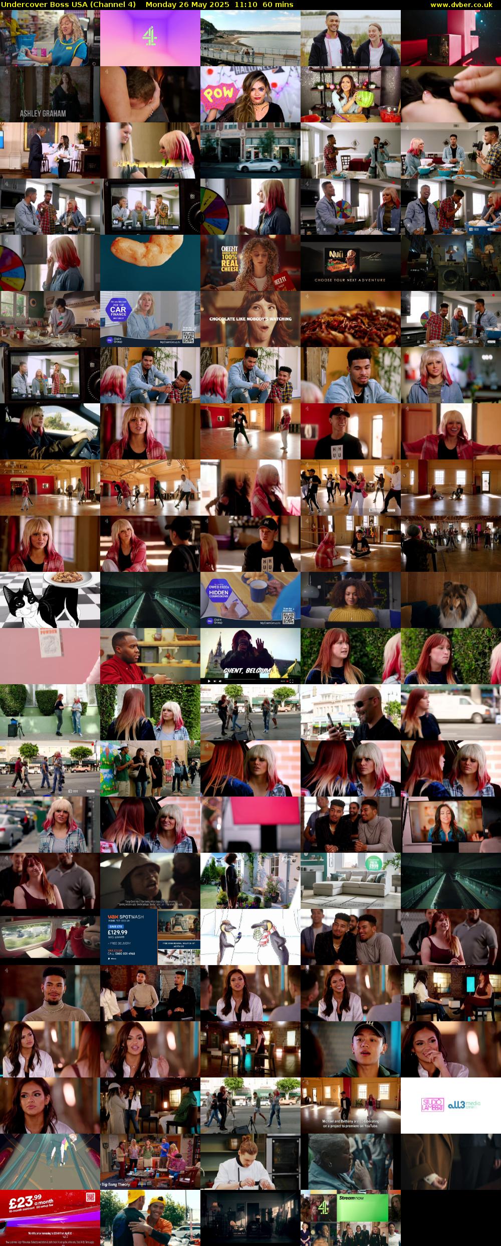 Undercover Boss USA (Channel 4) Monday 26 May 2025 11:10 - 12:10