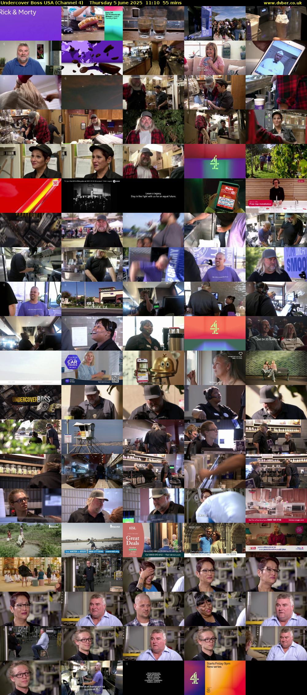 Undercover Boss USA (Channel 4) Thursday 5 June 2025 11:10 - 12:05
