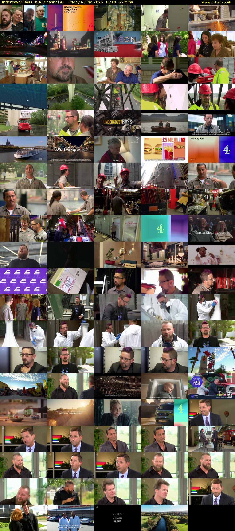 Undercover Boss USA (Channel 4) Friday 6 June 2025 11:10 - 12:05