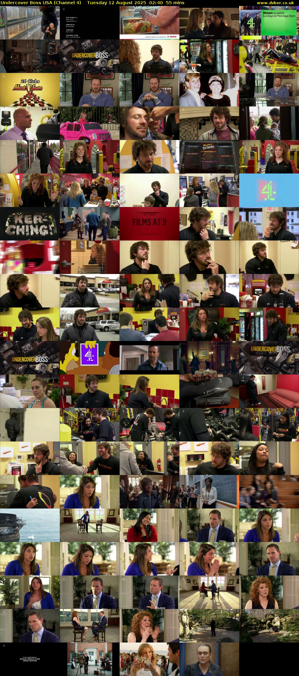 Undercover Boss USA (Channel 4) Tuesday 12 August 2025 02:40 - 03:35