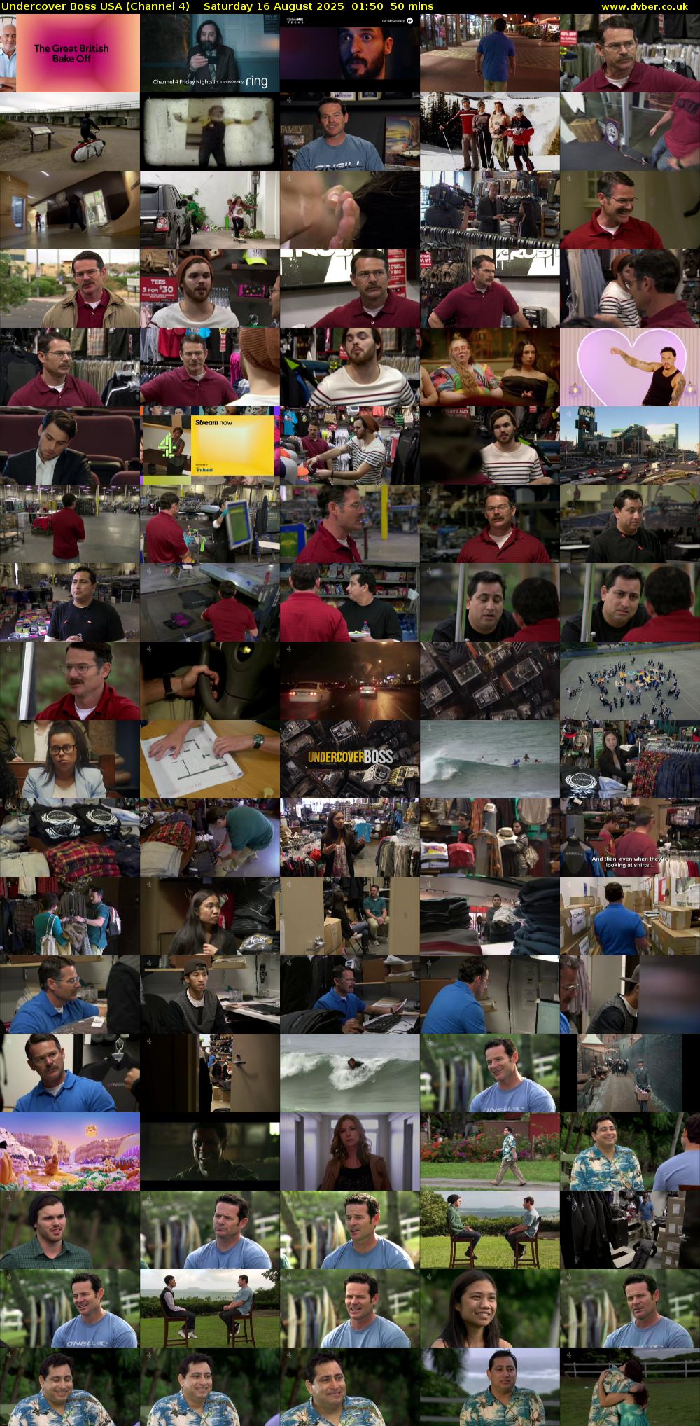Undercover Boss USA (Channel 4) Saturday 16 August 2025 01:50 - 02:40