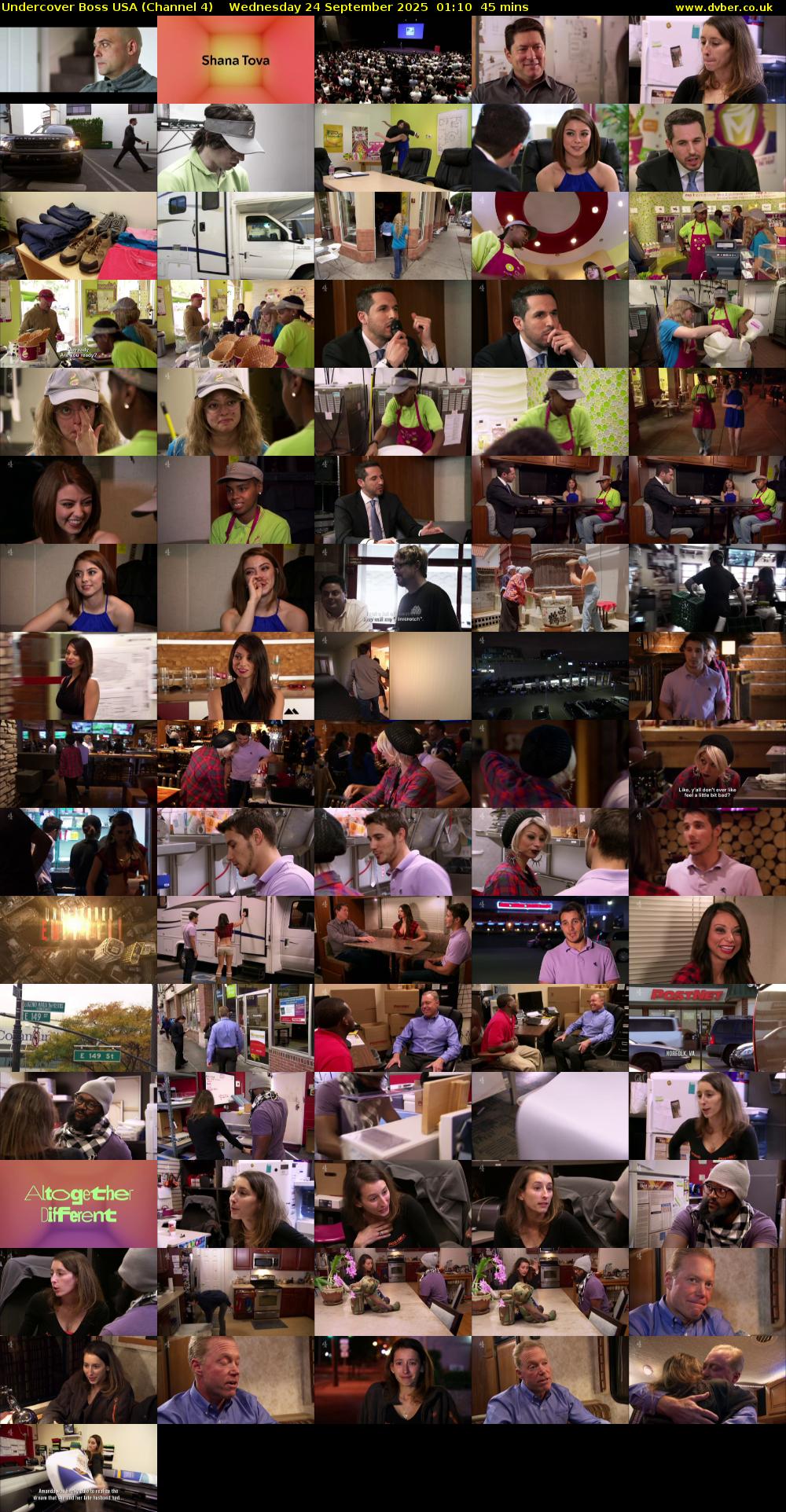 Undercover Boss USA (Channel 4) Wednesday 24 September 2025 01:10 - 01:55