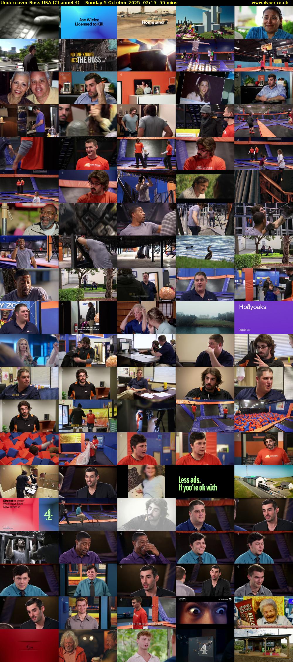 Undercover Boss USA (Channel 4) Sunday 5 October 2025 02:15 - 03:10