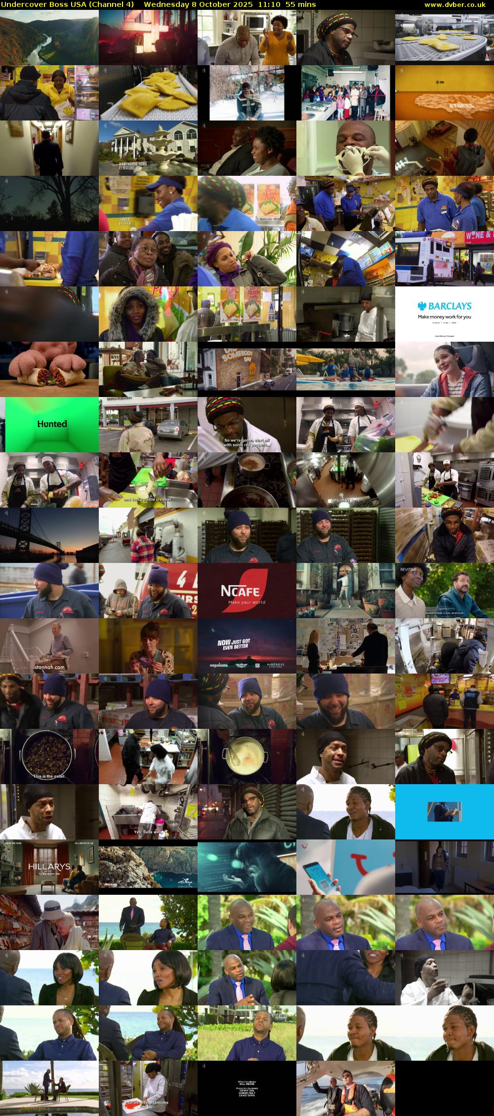 Undercover Boss USA (Channel 4) Wednesday 8 October 2025 11:10 - 12:05