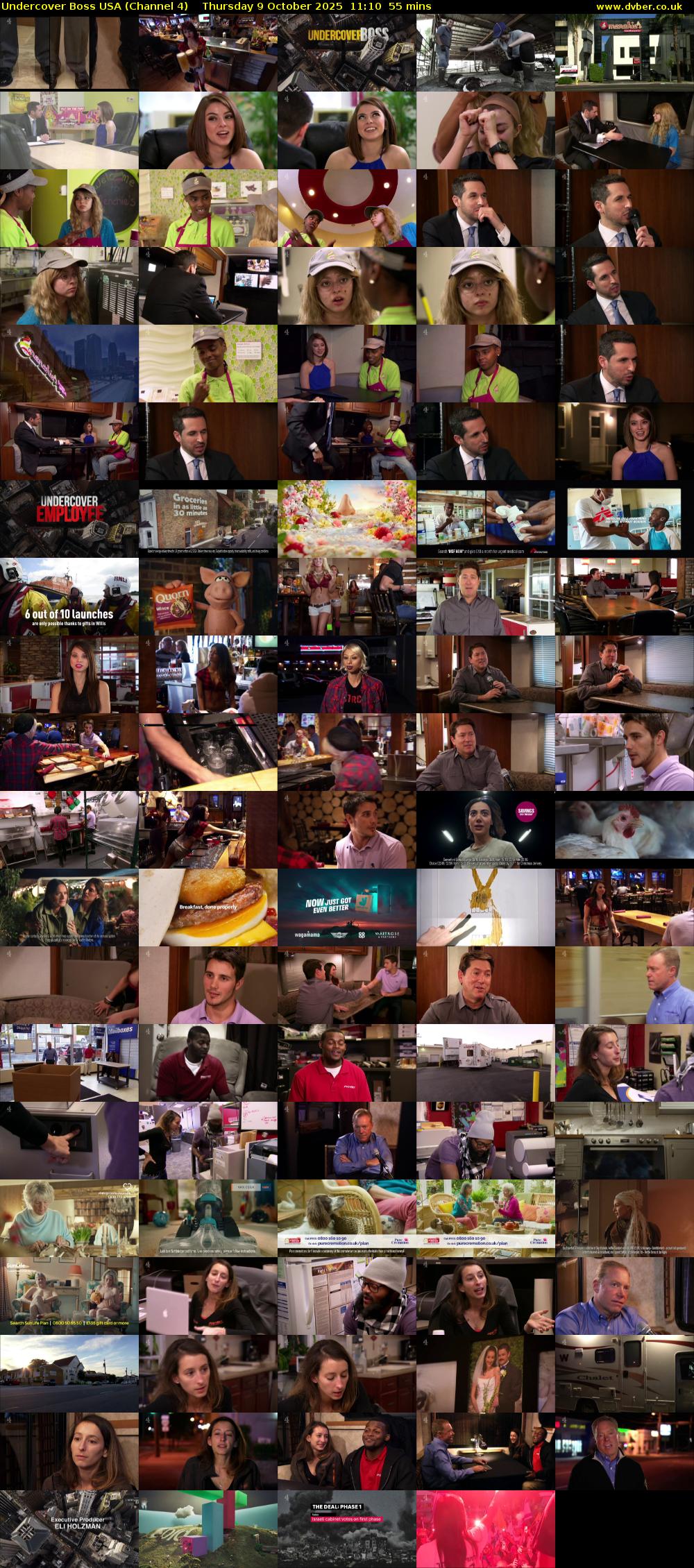 Undercover Boss USA (Channel 4) Thursday 9 October 2025 11:10 - 12:05