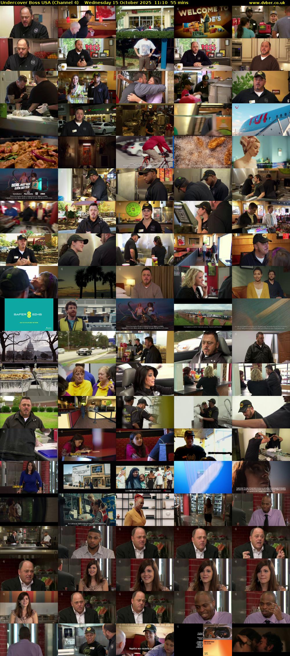 Undercover Boss USA (Channel 4) Wednesday 15 October 2025 11:10 - 12:05