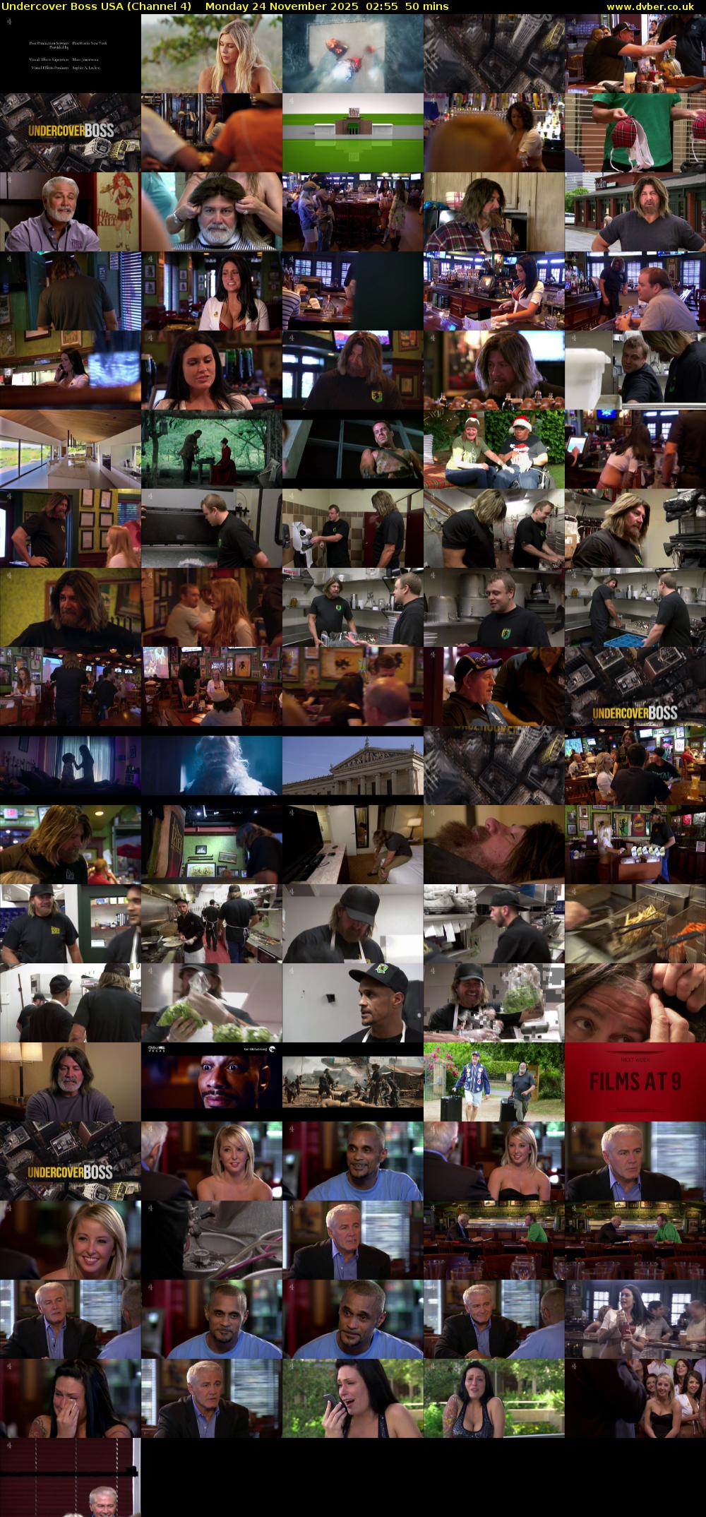 Undercover Boss USA (Channel 4) Monday 24 November 2025 02:55 - 03:45