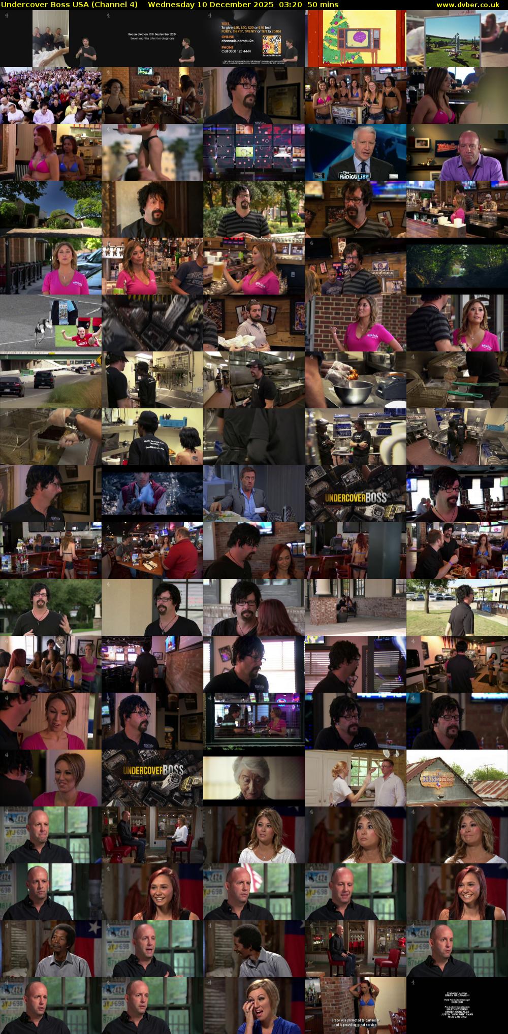 Undercover Boss USA (Channel 4) Wednesday 10 December 2025 03:20 - 04:10