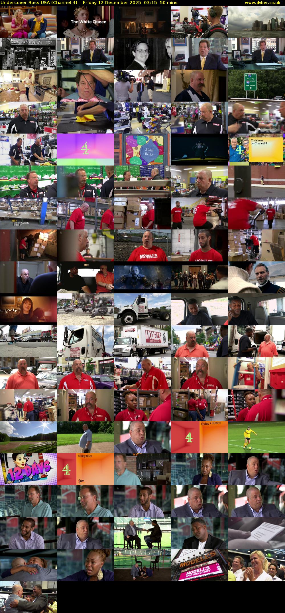 Undercover Boss USA (Channel 4) Friday 12 December 2025 03:15 - 04:05