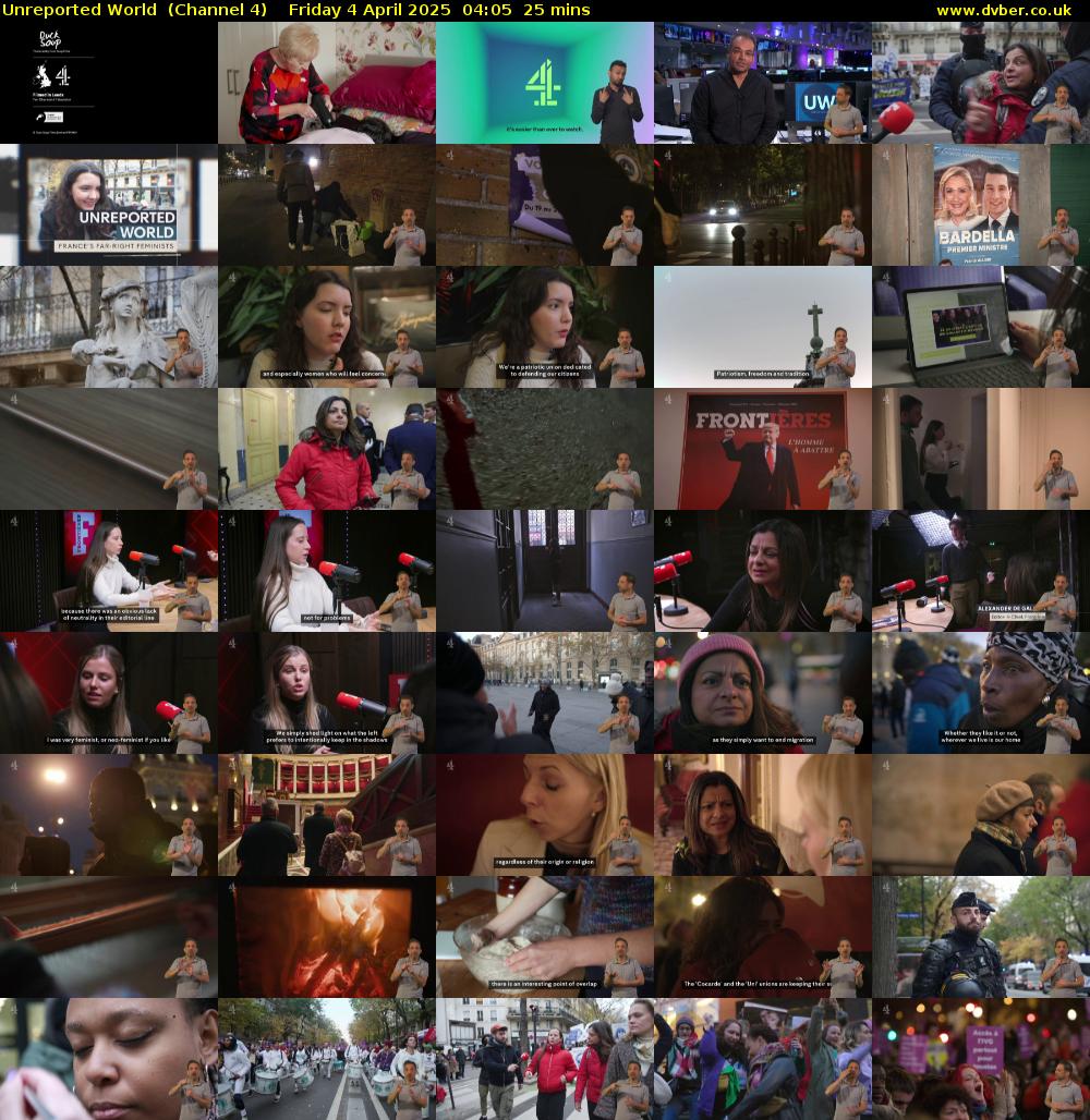 Unreported World  (Channel 4) Friday 4 April 2025 04:05 - 04:30