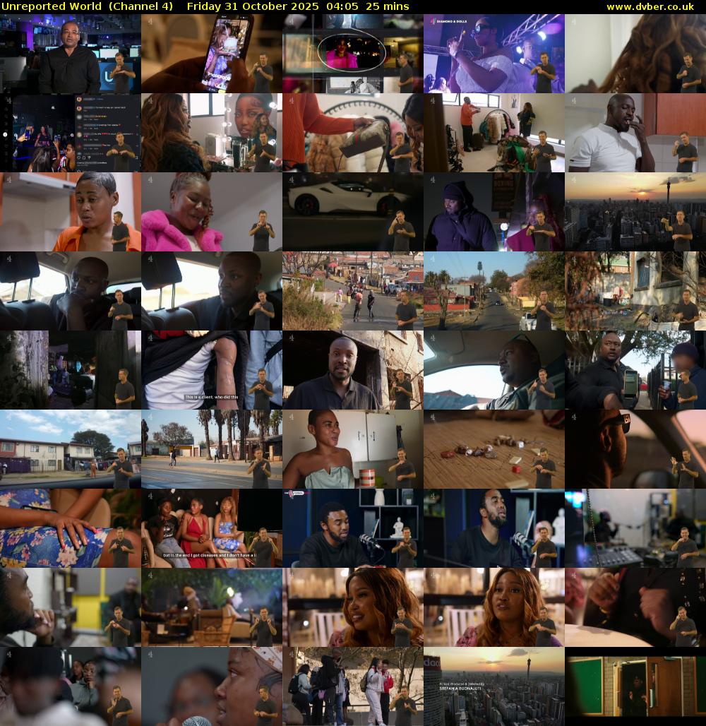 Unreported World  (Channel 4) Friday 31 October 2025 04:05 - 04:30