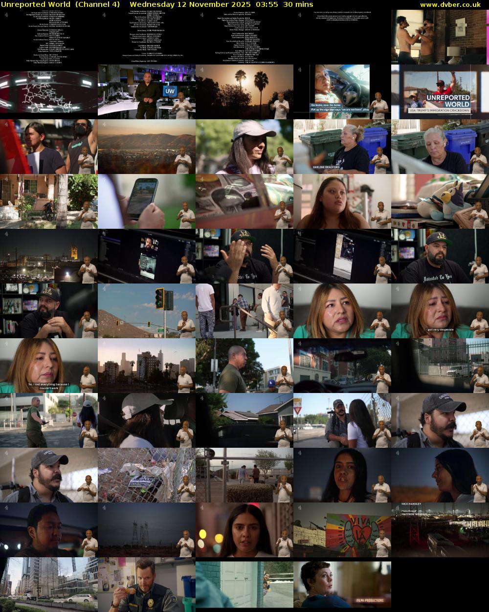Unreported World  (Channel 4) Wednesday 12 November 2025 03:55 - 04:25