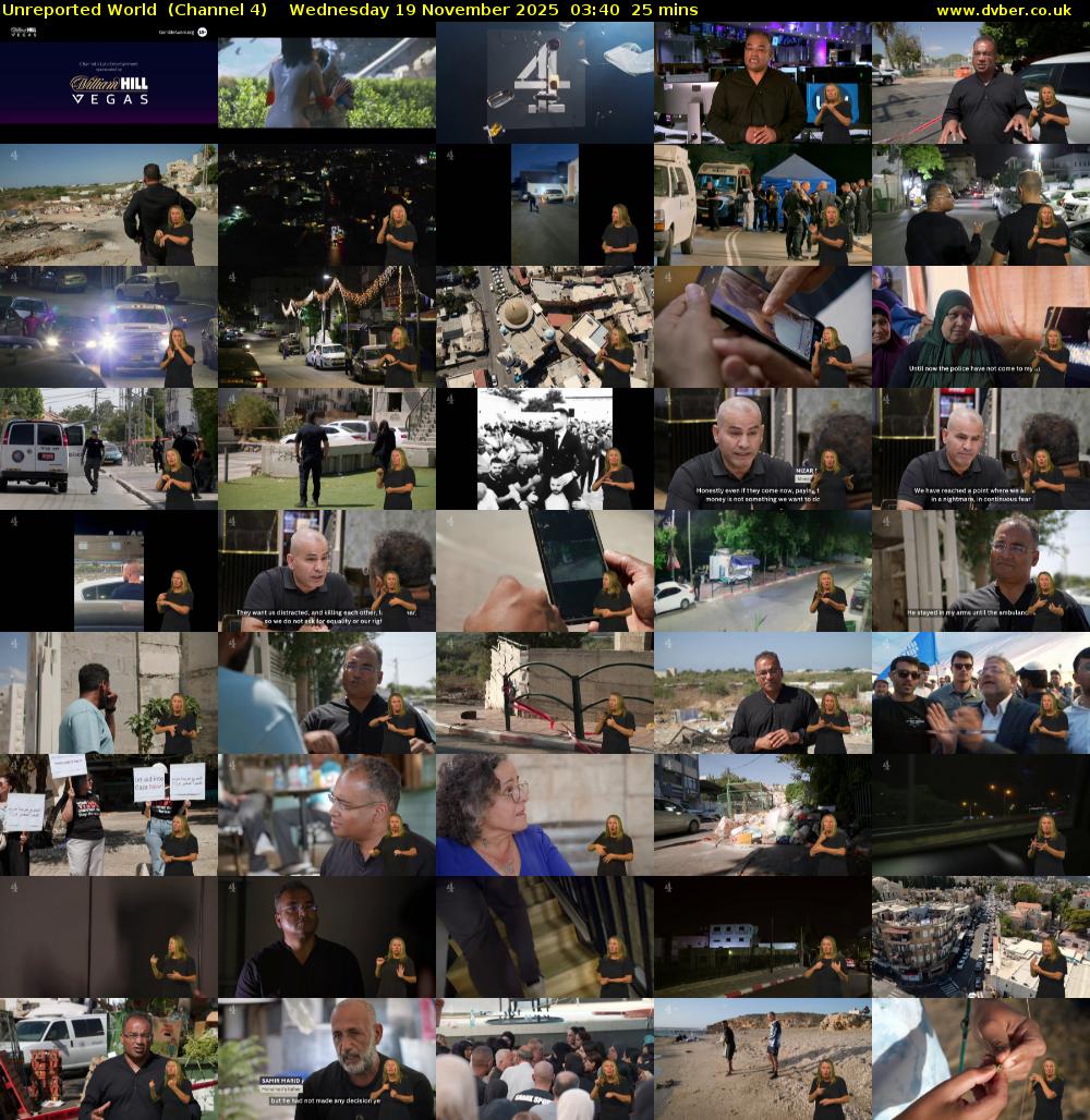 Unreported World  (Channel 4) Wednesday 19 November 2025 03:40 - 04:05