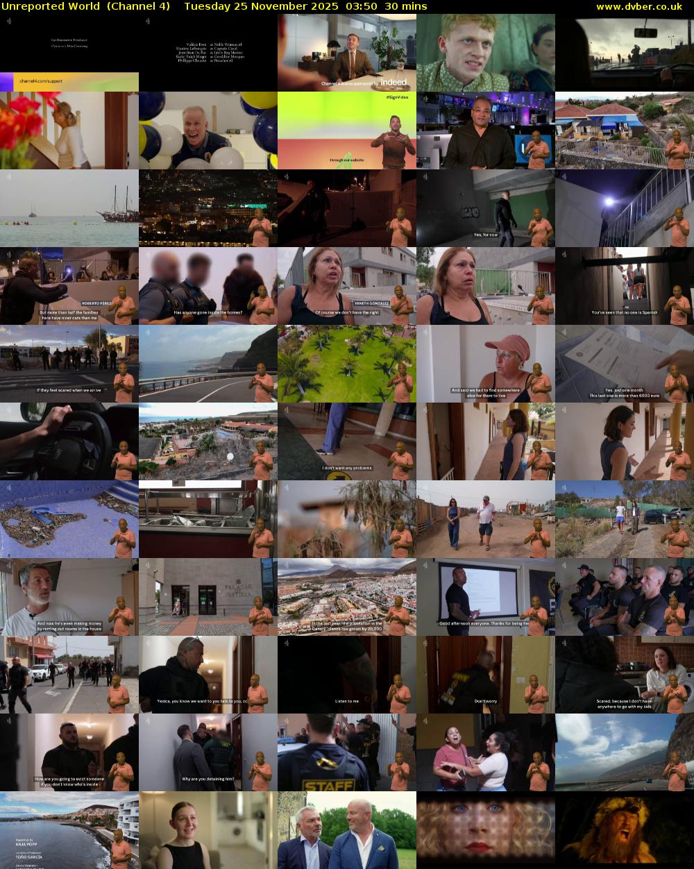 Unreported World  (Channel 4) Tuesday 25 November 2025 03:50 - 04:20