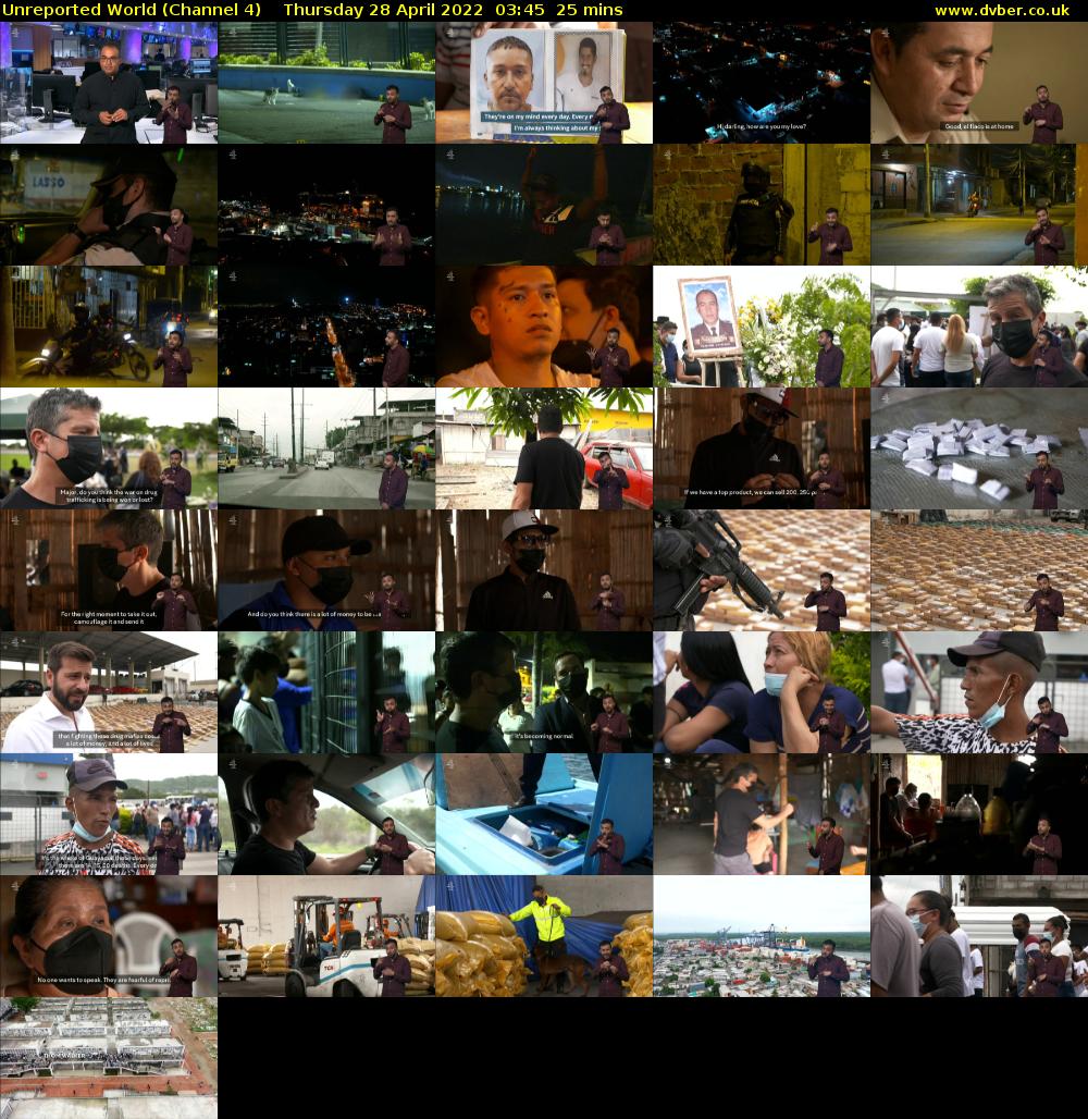 Unreported World (Channel 4) Thursday 28 April 2022 03:45 - 04:10