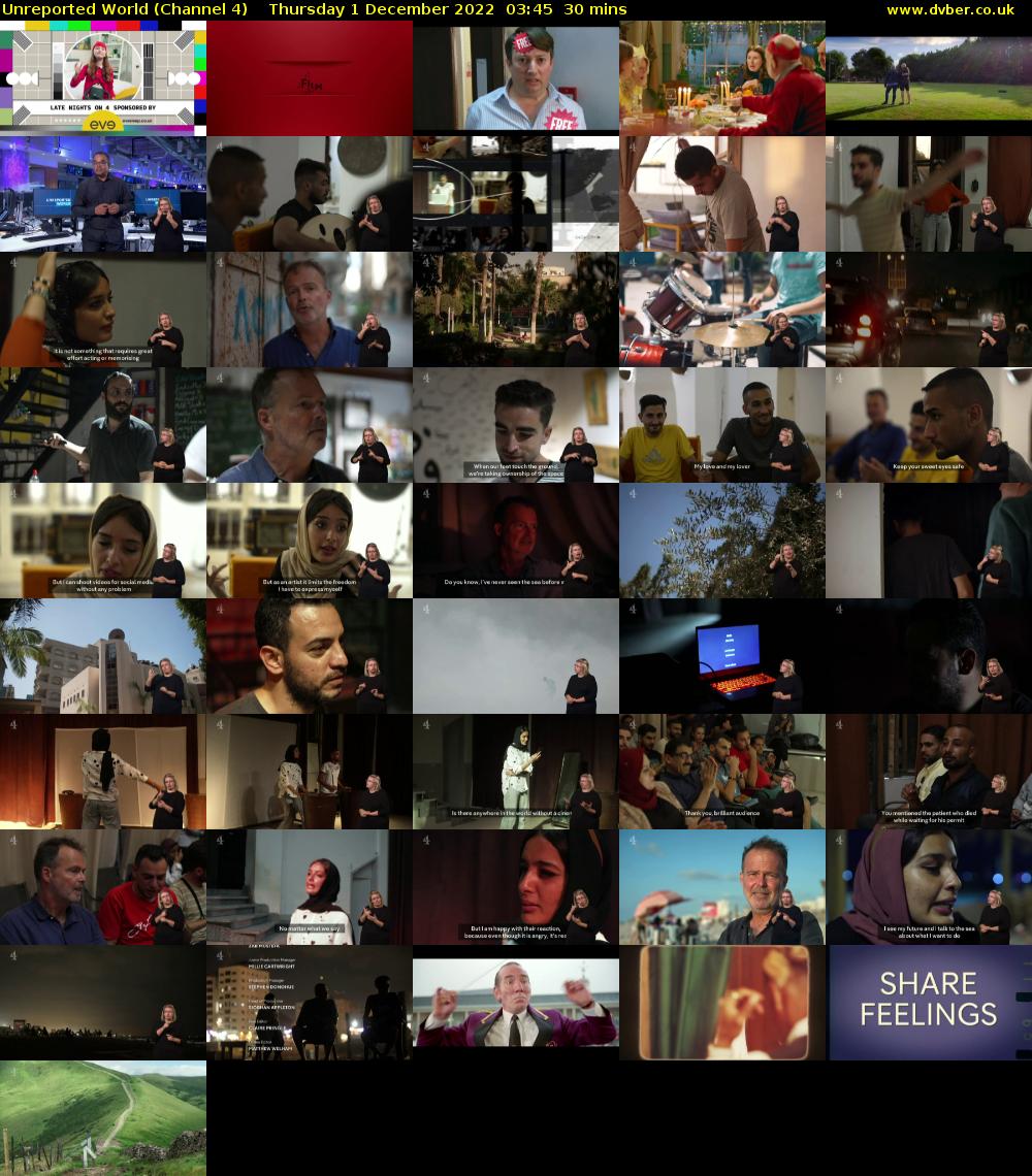 Unreported World (Channel 4) Thursday 1 December 2022 03:45 - 04:15