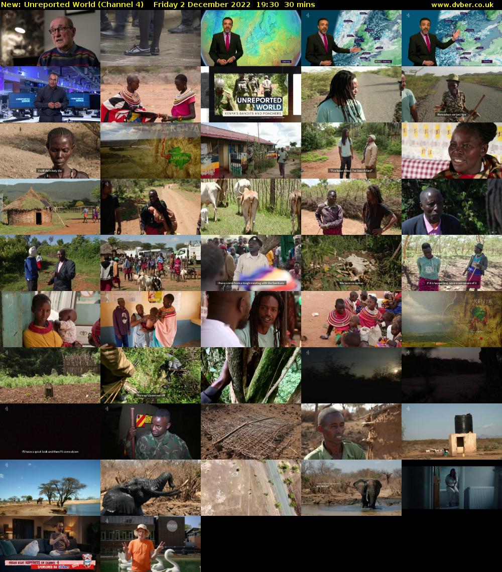 Unreported World (Channel 4) Friday 2 December 2022 19:30 - 20:00