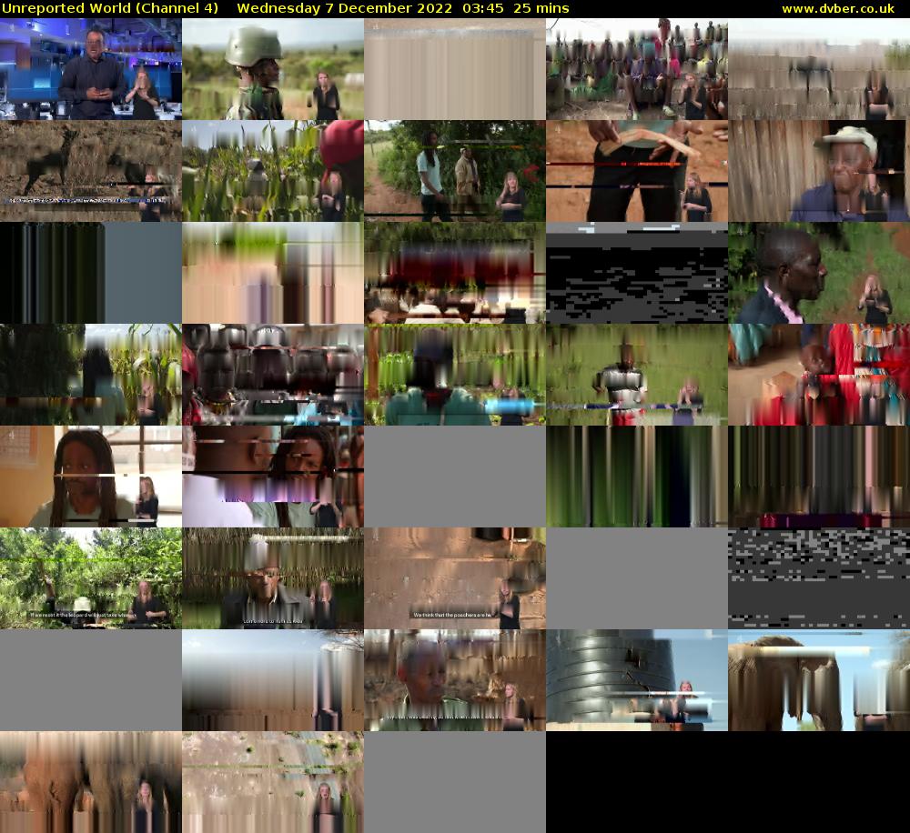 Unreported World (Channel 4) Wednesday 7 December 2022 03:45 - 04:10