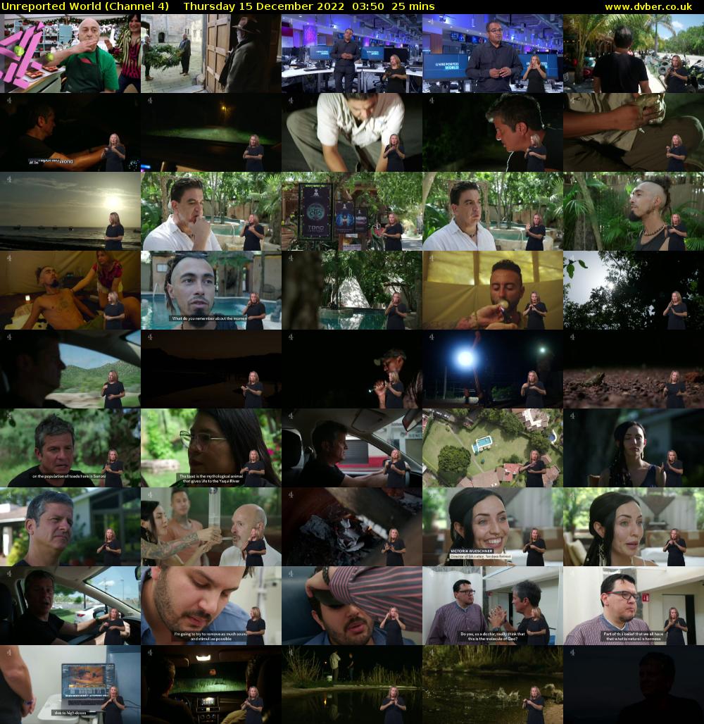 Unreported World (Channel 4) Thursday 15 December 2022 03:50 - 04:15