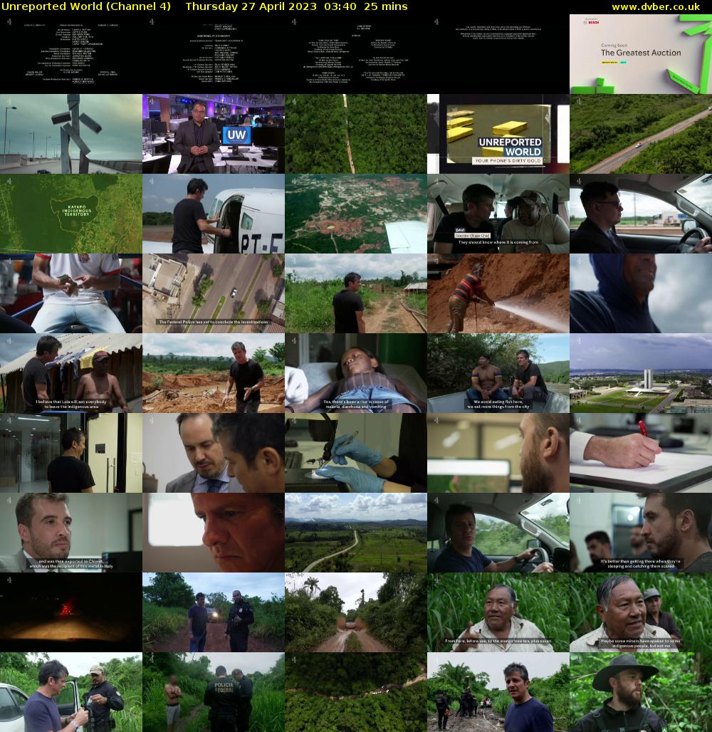 Unreported World (Channel 4) Thursday 27 April 2023 03:40 - 04:05