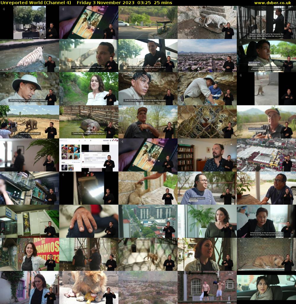 Unreported World (Channel 4) Friday 3 November 2023 03:25 - 03:50