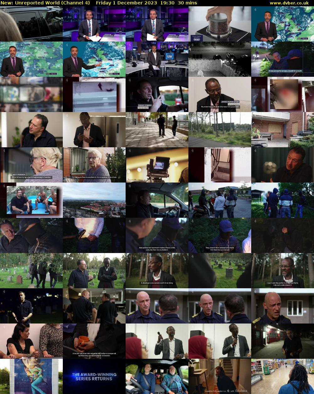 Unreported World (Channel 4) Friday 1 December 2023 19:30 - 20:00