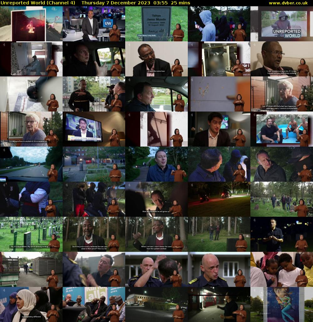 Unreported World (Channel 4) Thursday 7 December 2023 03:55 - 04:20