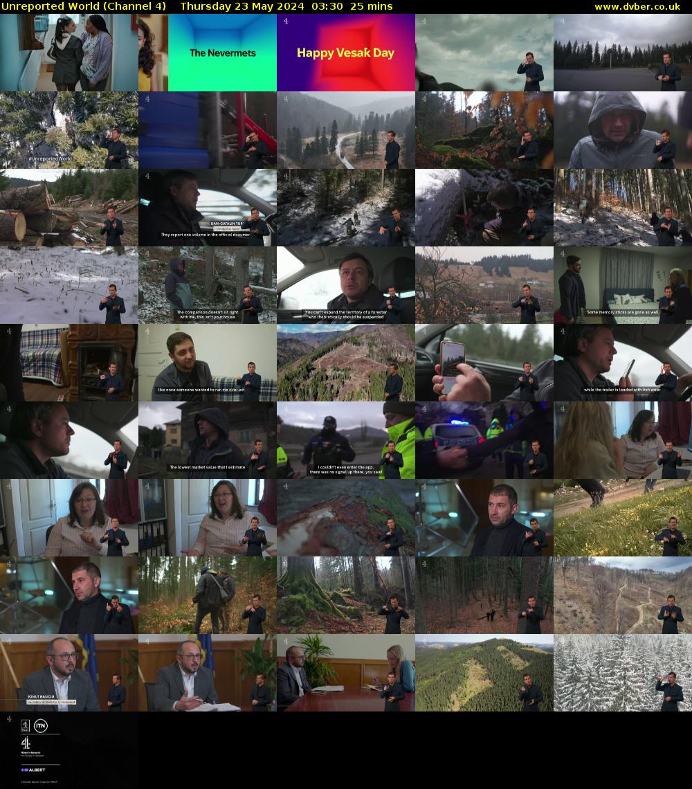 Unreported World (Channel 4) Thursday 23 May 2024 03:30 - 03:55