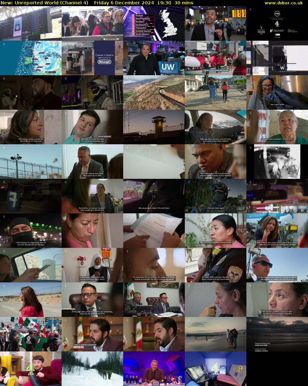 Unreported World (Channel 4) Friday 6 December 2024 19:30 - 20:00