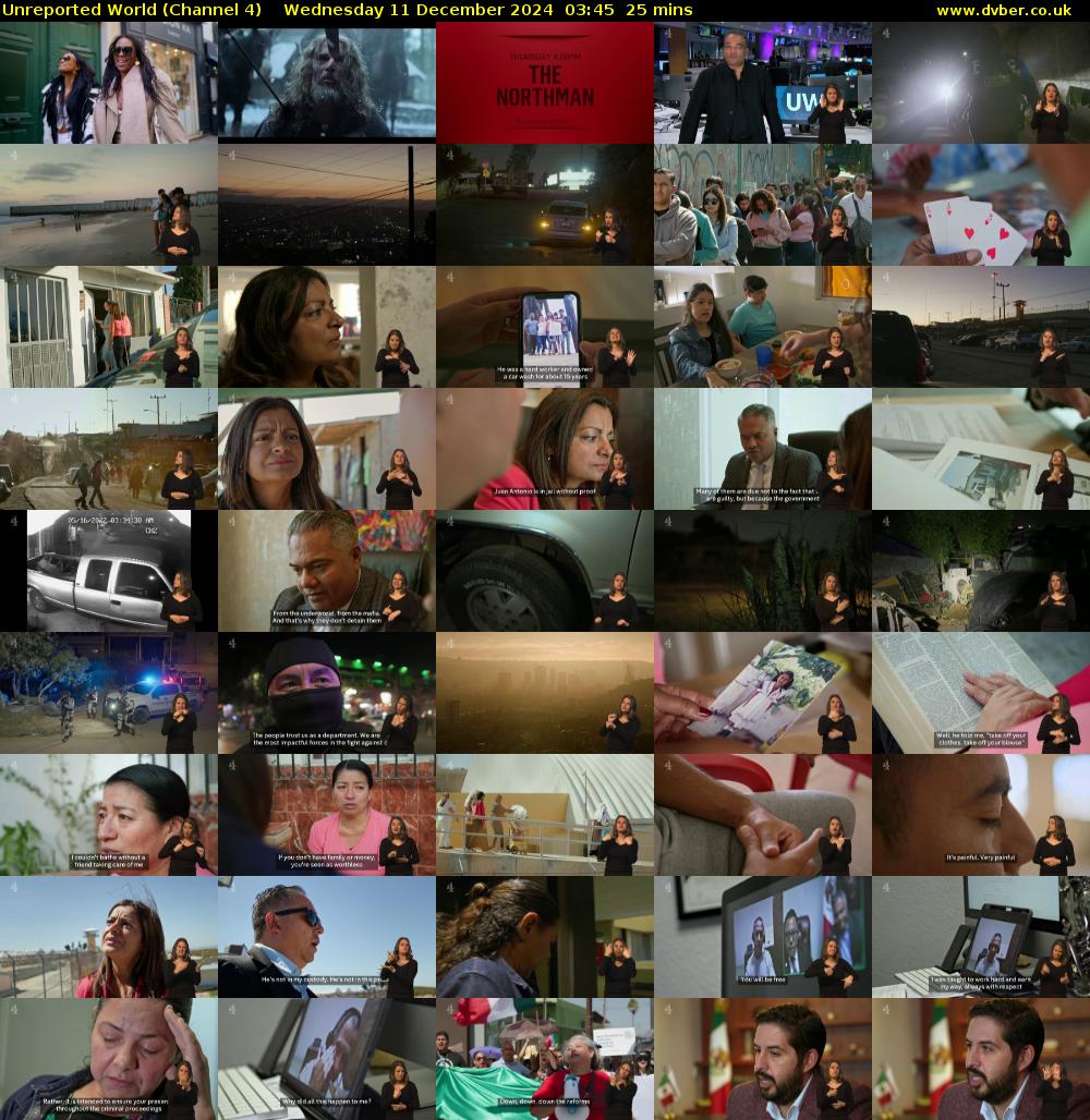 Unreported World (Channel 4) Wednesday 11 December 2024 03:45 - 04:10