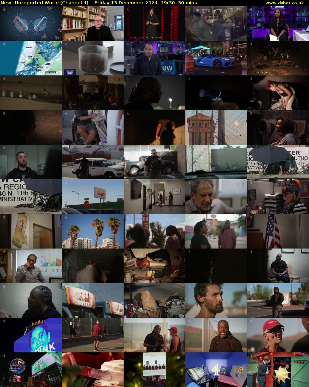 Unreported World (Channel 4) Friday 13 December 2024 19:30 - 20:00