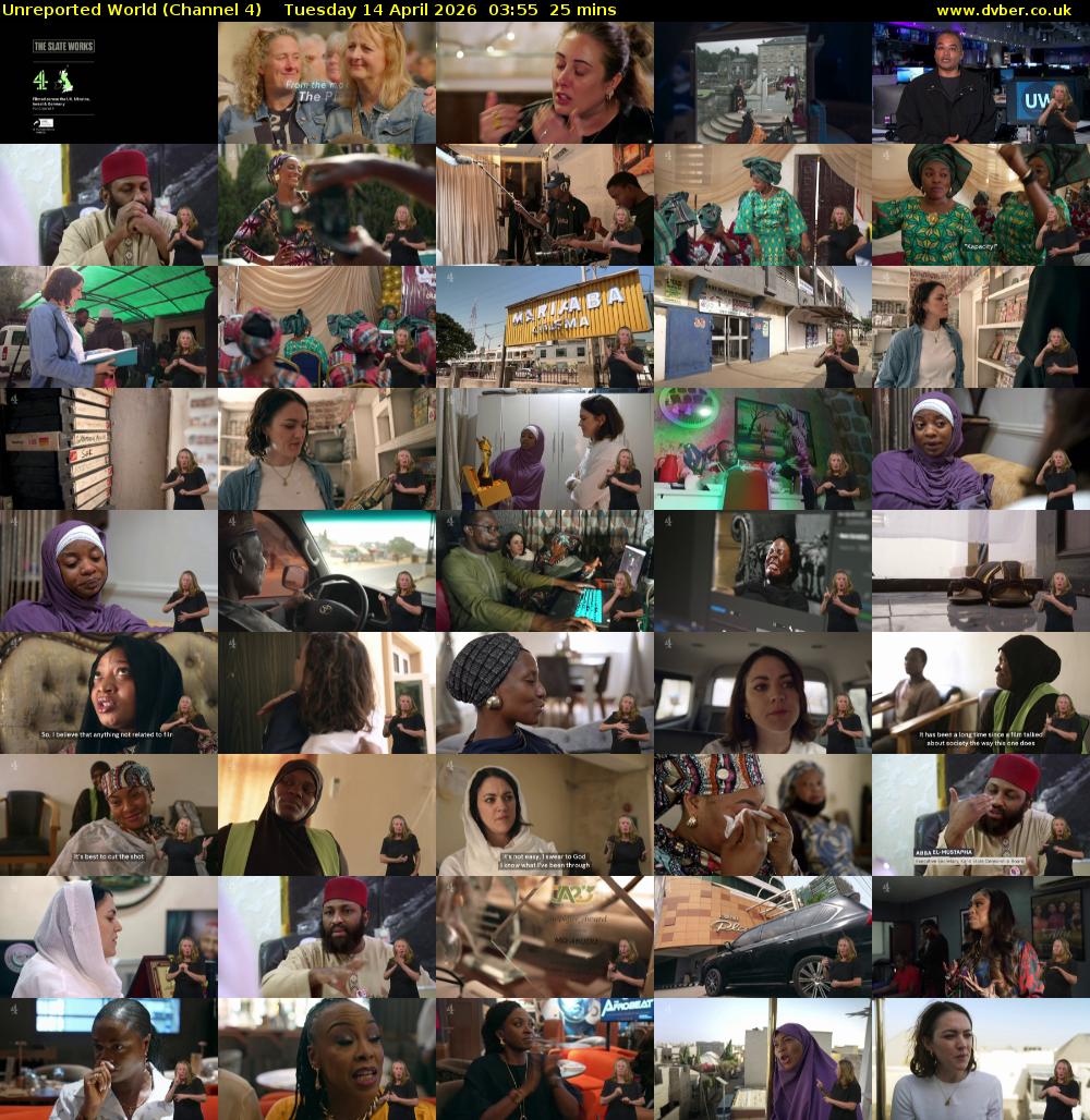Unreported World (Channel 4) Tuesday 14 April 2026 03:55 - 04:20