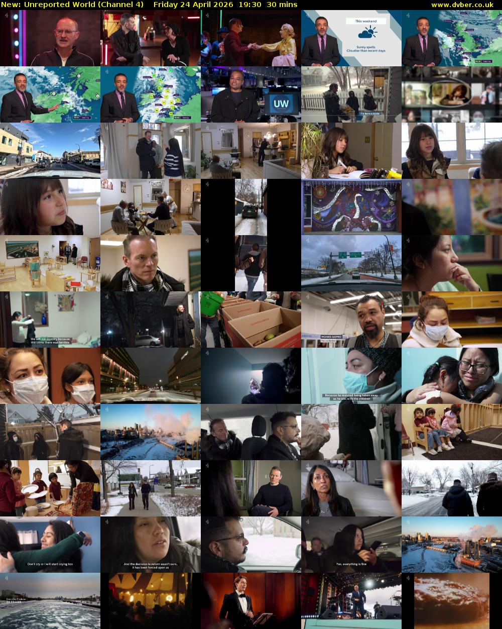 Unreported World (Channel 4) Friday 24 April 2026 19:30 - 20:00