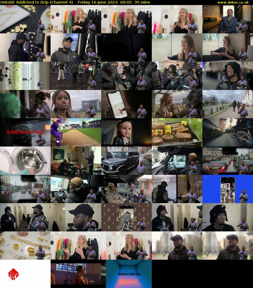 Untold: Addicted to Drip (Channel 4) Friday 16 June 2023 00:05 - 00:40