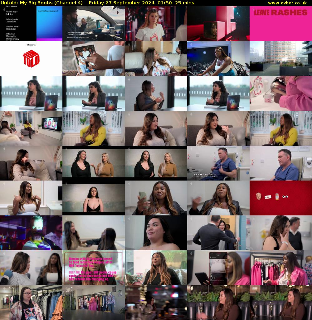 Untold: My Big Boobs (Channel 4) Friday 27 September 2024 01:50 - 02:15
