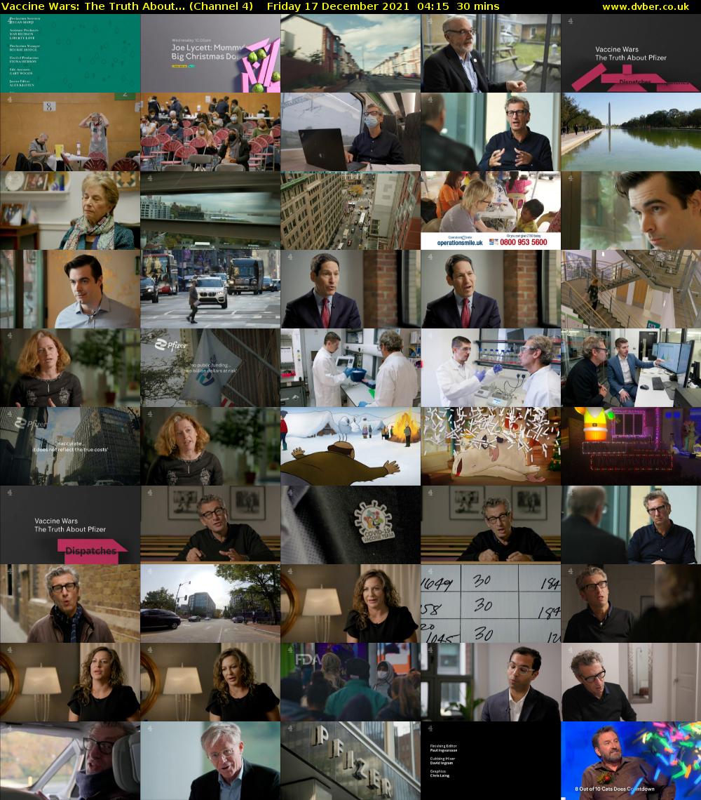 Vaccine Wars: The Truth About... (Channel 4) Friday 17 December 2021 04:15 - 04:45