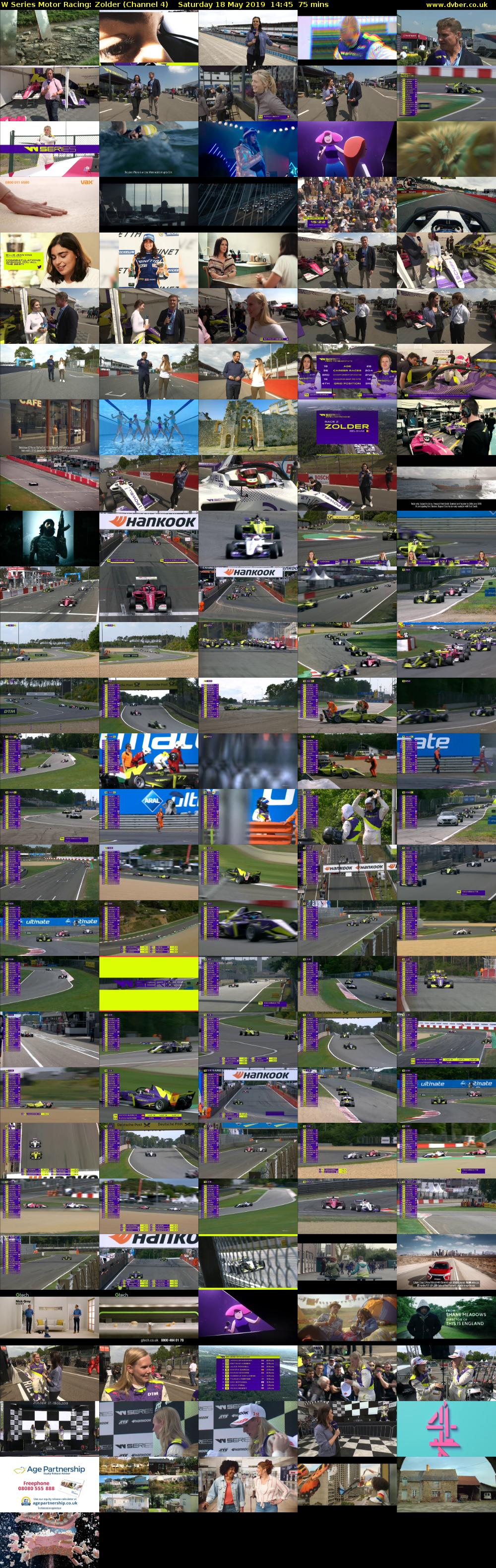 W Series Motor Racing: Zolder (Channel 4) Saturday 18 May 2019 14:45 - 16:00