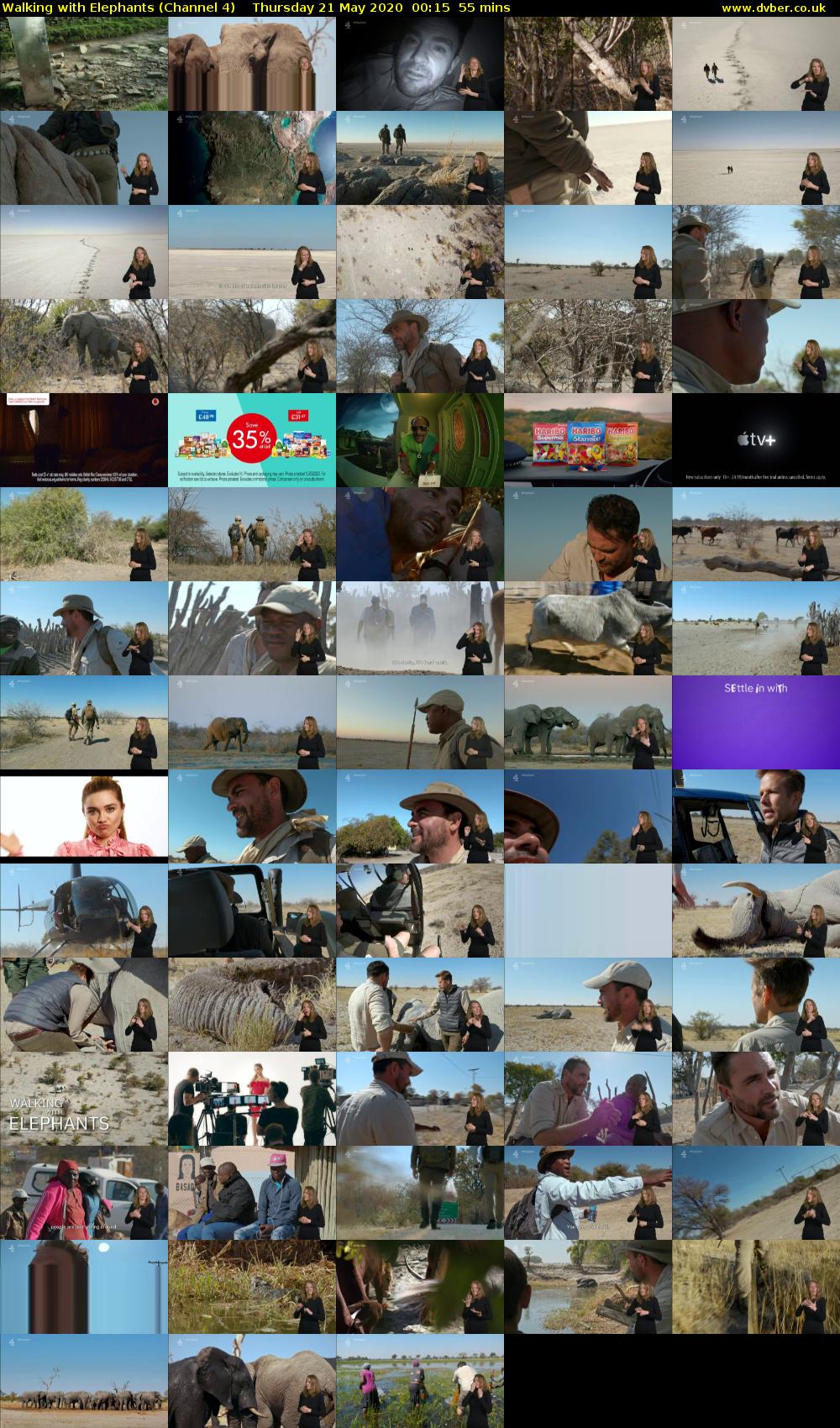 Walking with Elephants (Channel 4) Thursday 21 May 2020 00:15 - 01:10