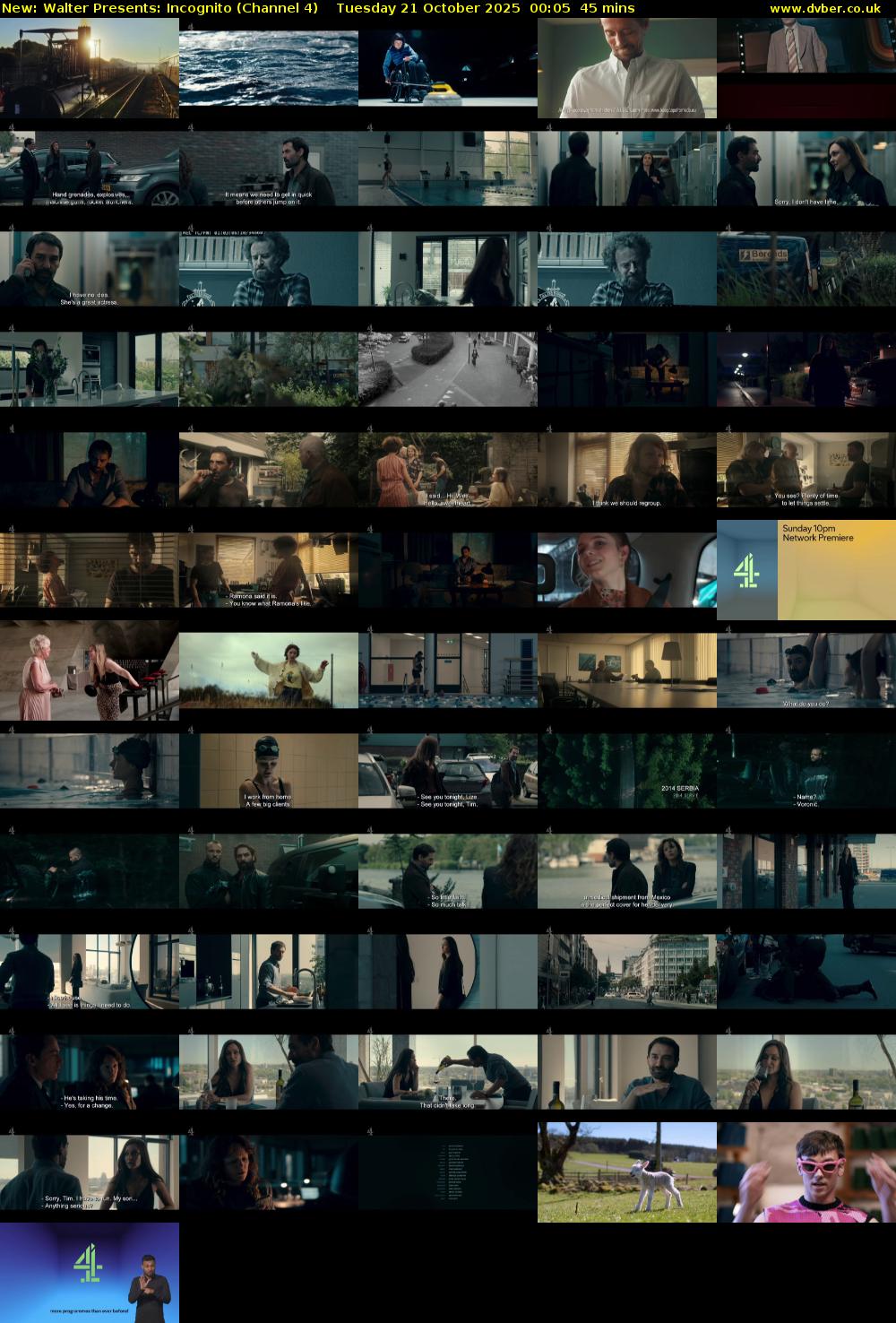 Walter Presents: Incognito (Channel 4) Tuesday 21 October 2025 00:05 - 00:50