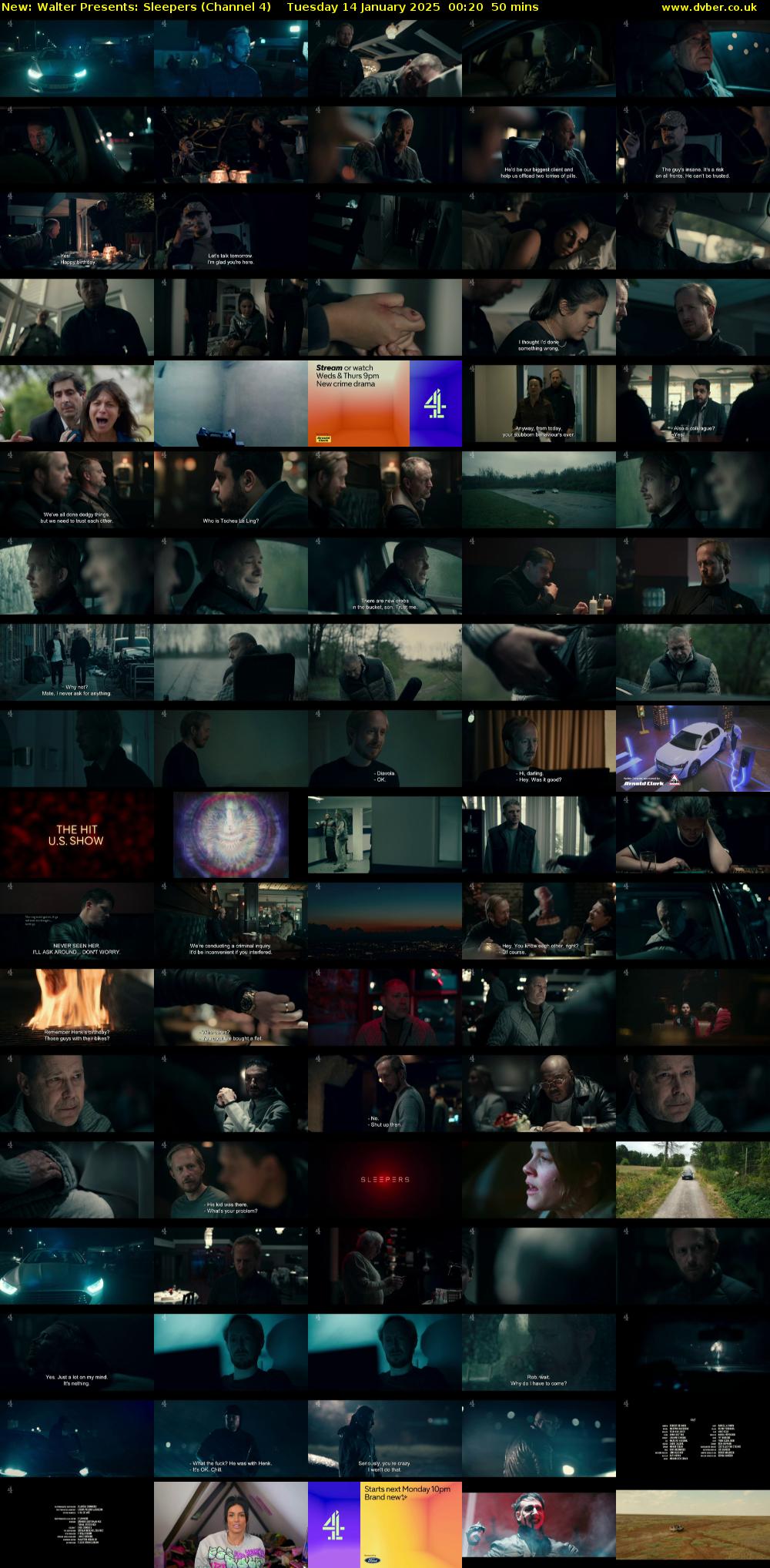 Walter Presents: Sleepers (Channel 4) Tuesday 14 January 2025 00:20 - 01:10