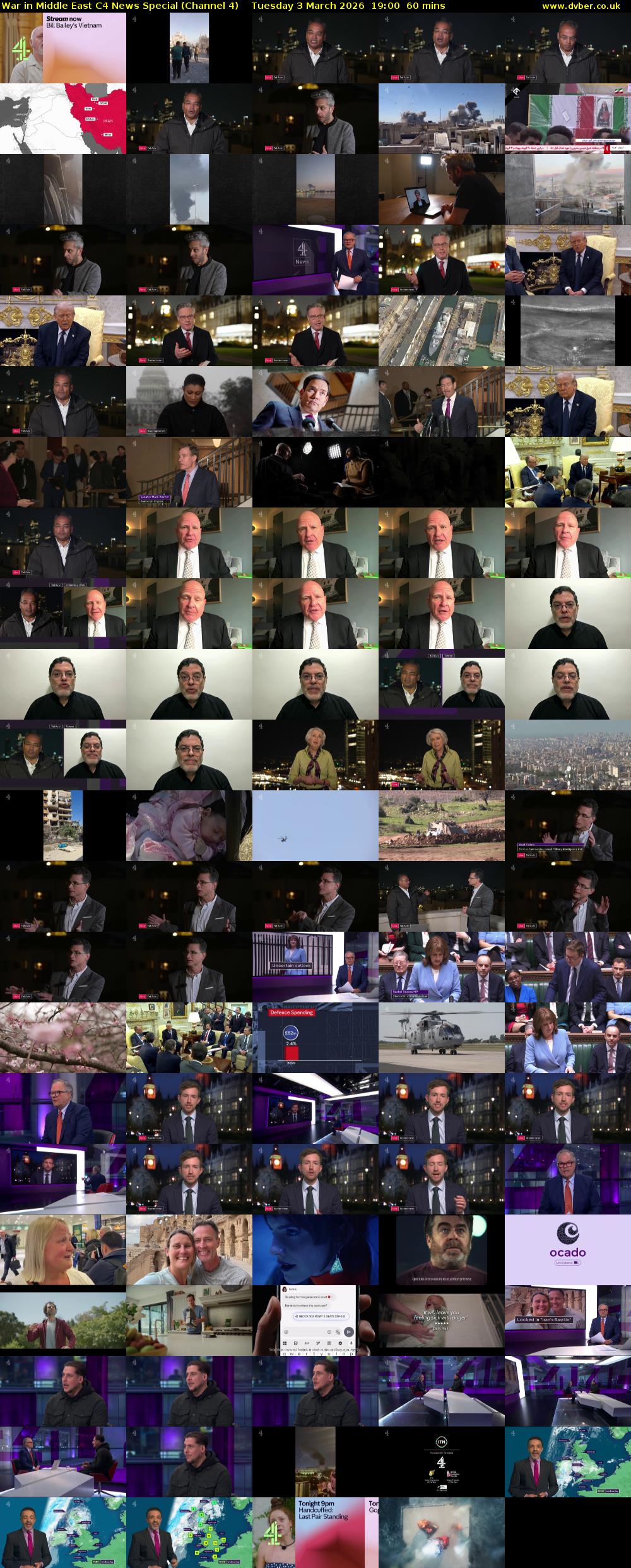 War in Middle East C4 News Special (Channel 4) Tuesday 3 March 2026 19:00 - 20:00