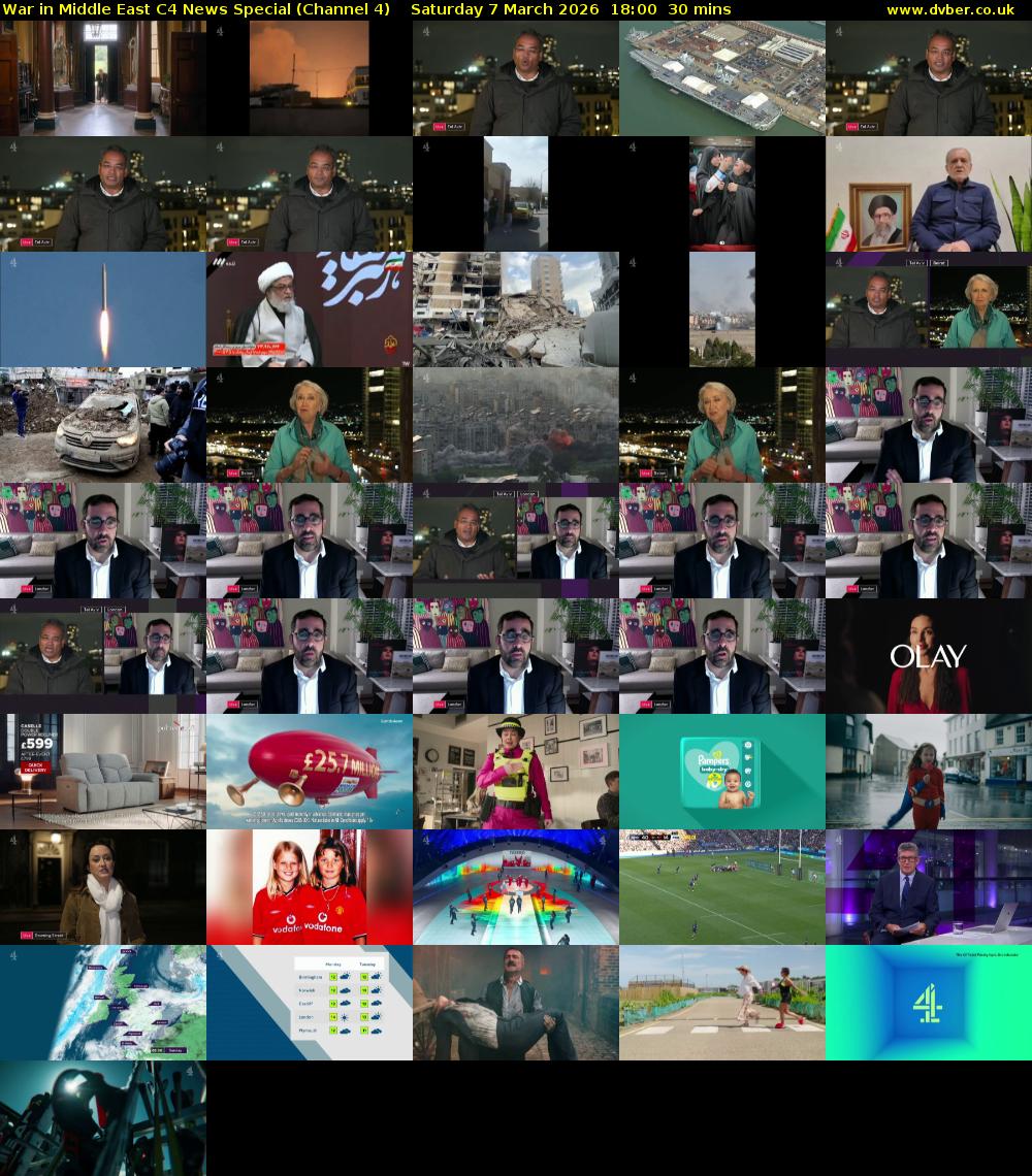 War in Middle East C4 News Special (Channel 4) Saturday 7 March 2026 18:00 - 18:30