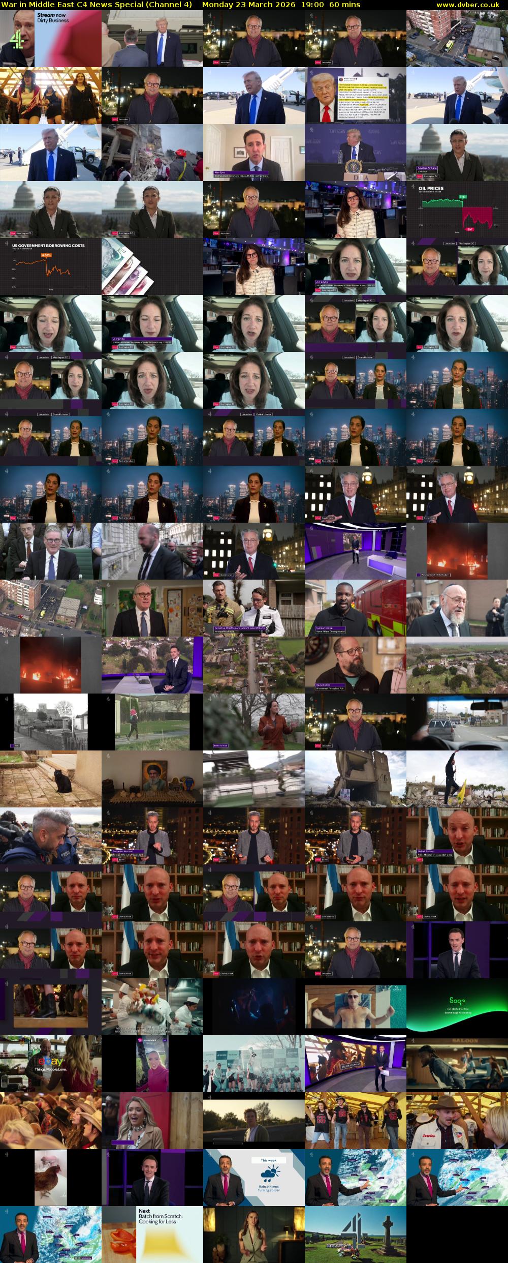 War in Middle East C4 News Special (Channel 4) Monday 23 March 2026 19:00 - 20:00