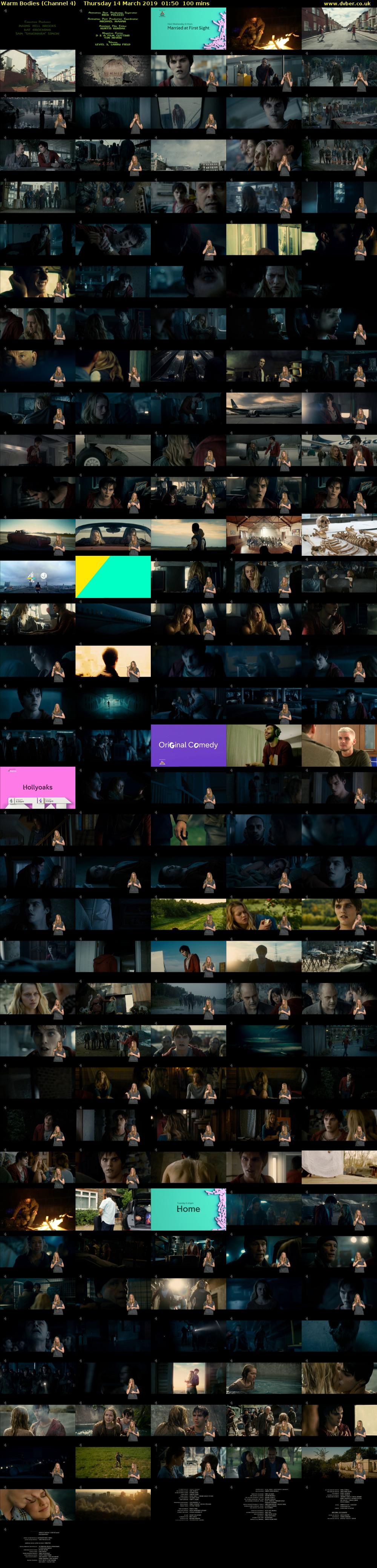 Warm Bodies (Channel 4) Thursday 14 March 2019 01:50 - 03:30