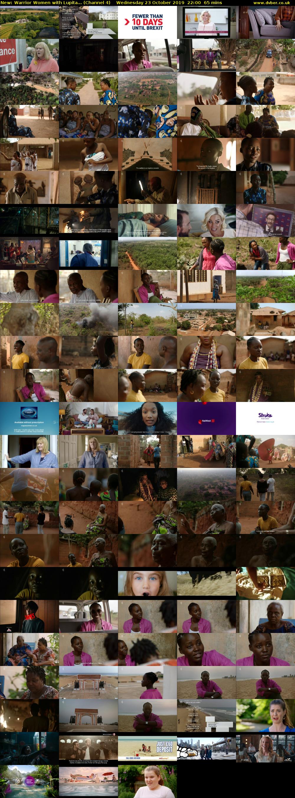 Warrior Women with Lupita... (Channel 4) Wednesday 23 October 2019 22:00 - 23:05