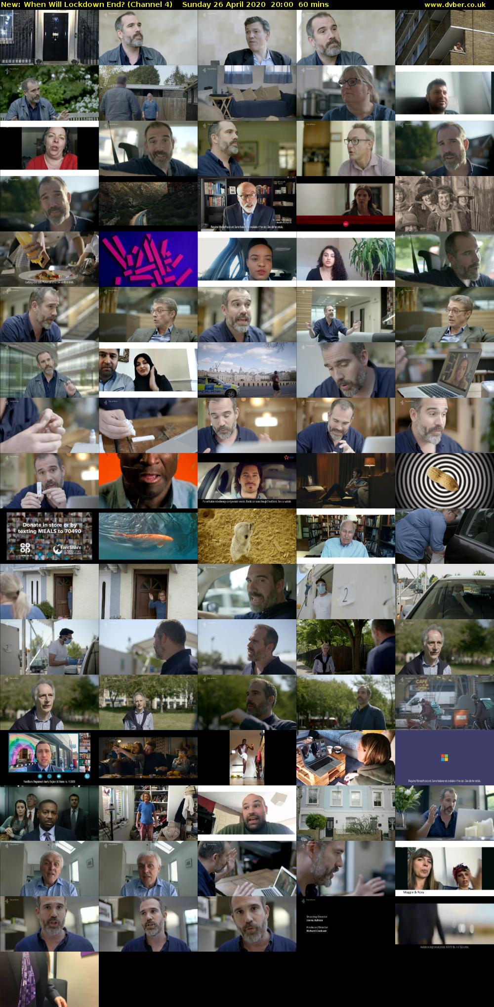 When Will Lockdown End? (Channel 4) Sunday 26 April 2020 20:00 - 21:00
