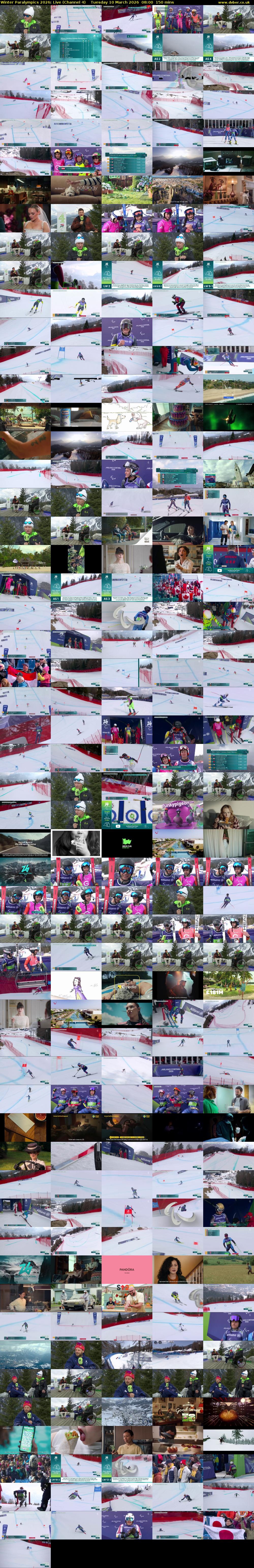 Winter Paralympics 2026: Live (Channel 4) Tuesday 10 March 2026 08:00 - 10:30