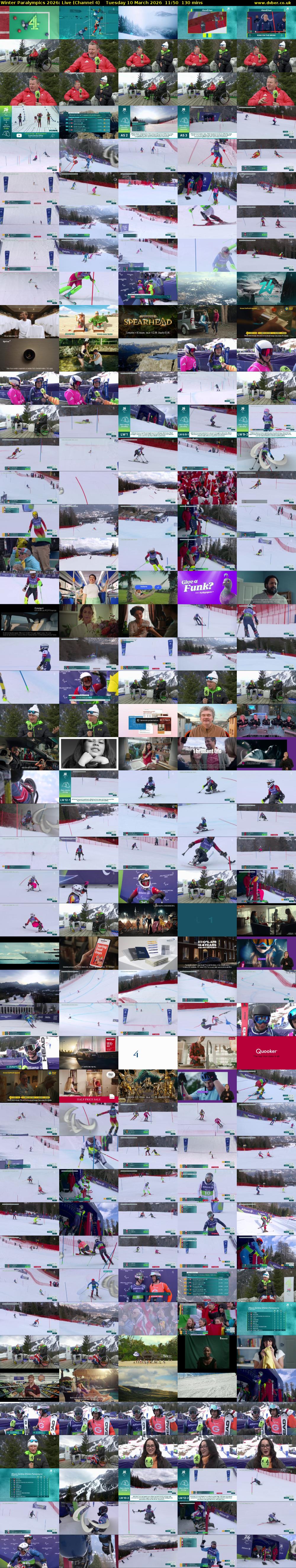 Winter Paralympics 2026: Live (Channel 4) Tuesday 10 March 2026 11:50 - 14:00